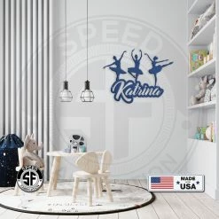 Speed Fabrication Personalized Ballerina Metal Sign