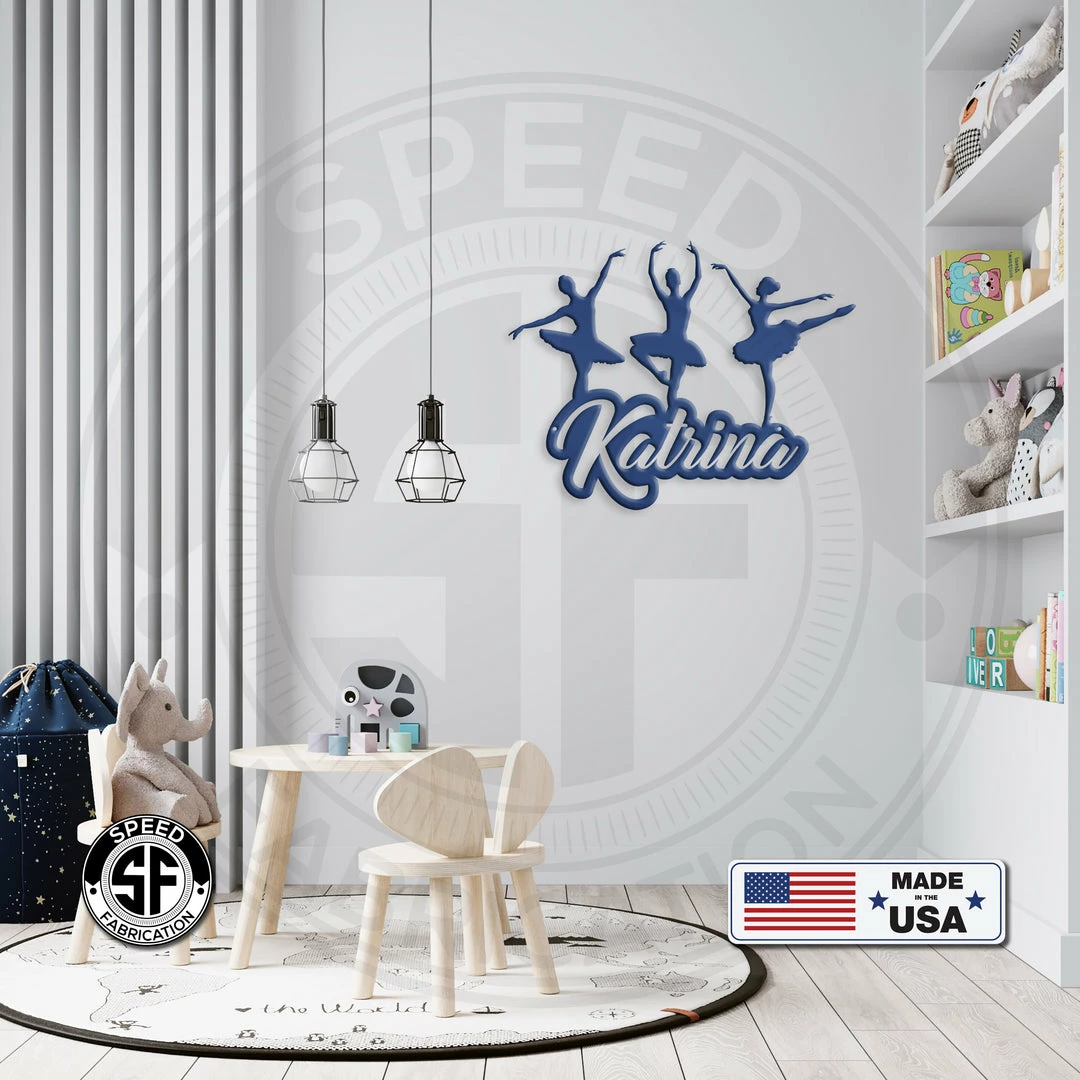 Speed Fabrication Personalized Ballerina Metal Sign