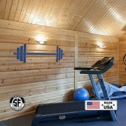 Speed Fabrication Barbell Home Gym Metal Sign