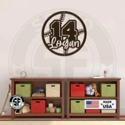 Speed Fabrication Personalized Baseball Name And Number Metal Sign