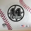 Speed Fabrication Personalized Baseball Name And Number Metal Sign