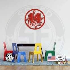 Speed Fabrication Personalized Baseball Name And Number Metal Sign