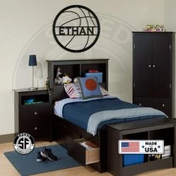 Speed Fabrication Personalized Basketball Metal Sign-Athlete Gift Sports Wall Art