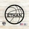 Speed Fabrication Personalized Basketball Metal Sign-Athlete Gift Sports Wall Art