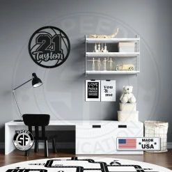 Speed Fabrication Personalized Basketball Name And Number Metal Sign - Athlete Gift - Home Decor