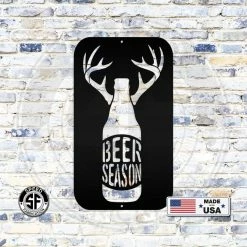 Speed Fabrication Hunting & Fishing Metal Signs Beer Season Metal Hunting Sign