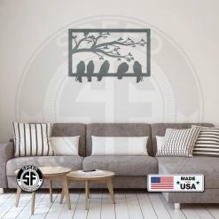 Speed Fabrication Animal Metal Signs Birds On A Branch Metal Sign