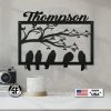 Speed Fabrication Personalized Family Name With Birds On A Branch Metal Sign