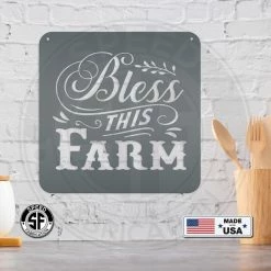 Speed Fabrication Bless This Farm Metal Sign-Home Decor Sign Farm Metal Signs