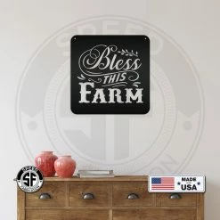 Speed Fabrication Bless This Farm Metal Sign-Home Decor Sign Farm Metal Signs