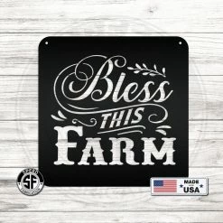 Speed Fabrication Bless This Farm Metal Sign-Home Decor Sign Farm Metal Signs
