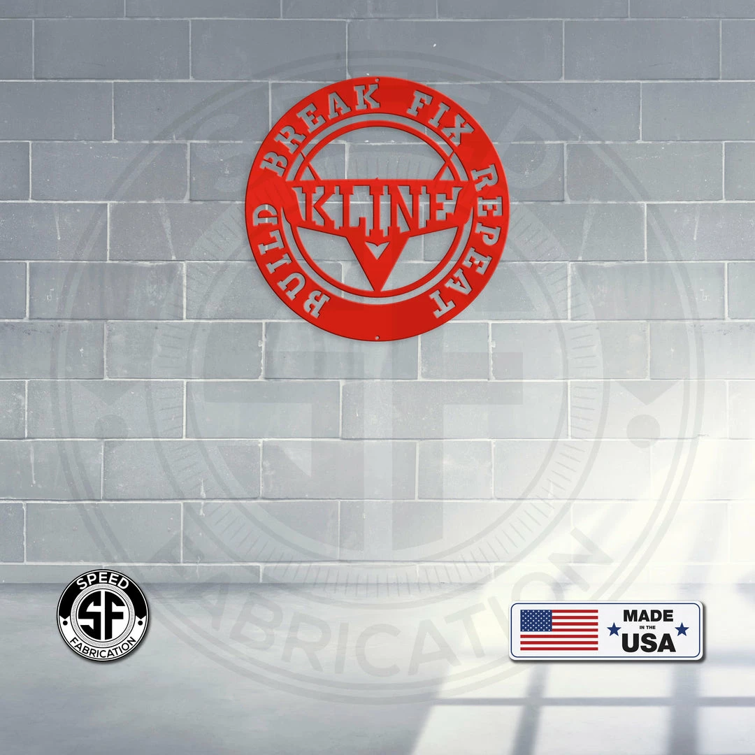 Speed Fabrication Customizable Garage Sign Garage Metal Signs