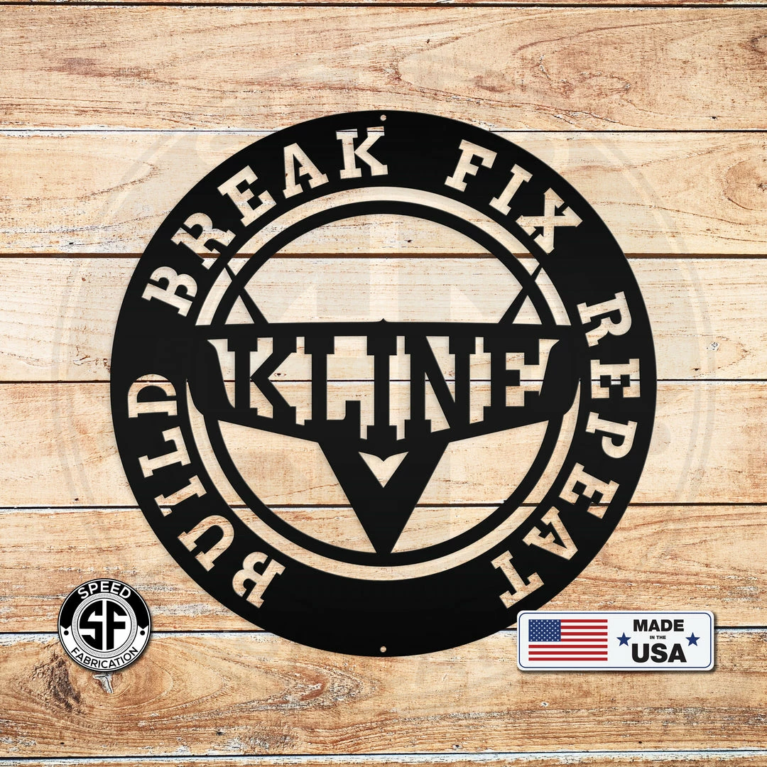 Speed Fabrication Customizable Garage Sign Garage Metal Signs