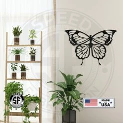 Speed Fabrication Butterfly Metal Home Décor Wall Sign