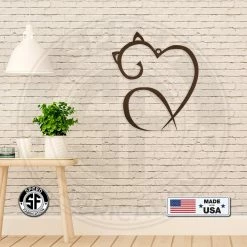 Speed Fabrication Cat Love Metal Sign Home Decor Cat Lover Cat Gift Home Decor & Gifts