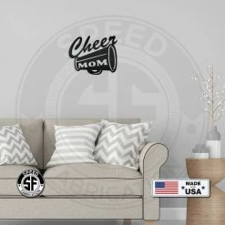 Speed Fabrication Home Decor & Gifts Cheer Mom Metal Sign