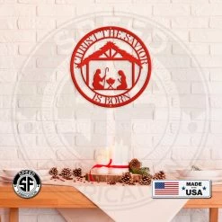 Speed Fabrication Christ The Savior Is Born Christmas Metal Sign