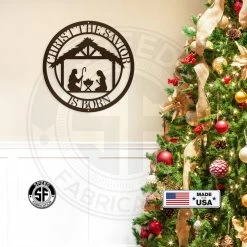 Speed Fabrication Christ The Savior Is Born Christmas Metal Sign