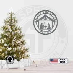 Speed Fabrication Christ The Savior Is Born Christmas Metal Sign