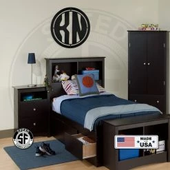 Speed Fabrication Personalized Classic Round Monogram Metal Sign Monograms