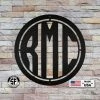 Speed Fabrication Personalized Classic Round Monogram Metal Sign Monograms