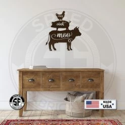 Speed Fabrication Farm Metal Signs Cluck Oink Moo Metal Farm Animal Sign