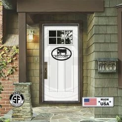 Speed Fabrication Farm Metal Signs Cow And Calf Welcome Metal Sign