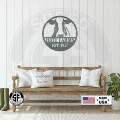 Speed Fabrication Farm Metal Signs Personalized Cow Farm With Established Date Metal Sign