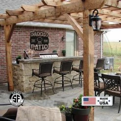 Speed Fabrication Daddio Of The Patio BBQ Metal Sign Outdoor Patio/Lawn Metal Signs