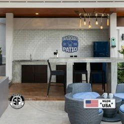 Speed Fabrication Daddio Of The Patio BBQ Metal Sign Outdoor Patio/Lawn Metal Signs