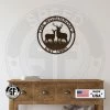 Speed Fabrication Deer Scene Metal Sign