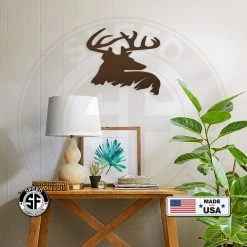 Speed Fabrication Deer Buck Side Bust Metal Sign Hunting & Fishing Metal Signs