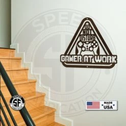 Speed Fabrication Baby & Kids Metal Wall Signs Do Not Disturb Gamer At Work Metal Sign