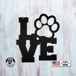 Speed Fabrication Dog LOVE Metal Sign Animal Metal Signs