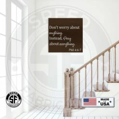 Speed Fabrication Bible Verse Sign - Christian Wall Art Religious Metal Signs