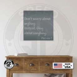 Speed Fabrication Bible Verse Sign - Christian Wall Art Religious Metal Signs