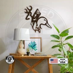 Speed Fabrication Hunting & Fishing Metal Signs Buck Fish Duck Metal Outdoor Sign