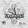 Speed Fabrication Elegant Swirl Family Name With Initial Home Decor & Gifts