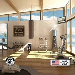 Speed Fabrication Everything Hurts Funny Gym Sign Wall Decor Sign Man Cave Sign Fitness/Gym Metal Signs