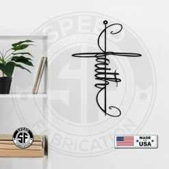 Speed Fabrication Faith Cross Wall Hanging Metal Sign Faith Christian Wall Art Faith Christian Home Decor Metal Wall Sign Easter Confirmation First Communion
