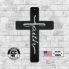 Speed Fabrication Home Decor & Gifts Faith Cross Metal Sign