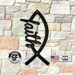 Speed Fabrication Religious Metal Signs Faith Fish Jesus Fish Love Metal Sign Christian Gift Religious Gift