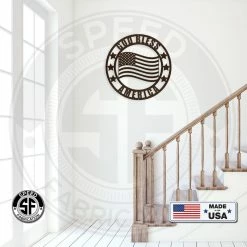 Speed Fabrication Decor God Bless America Metal Sign