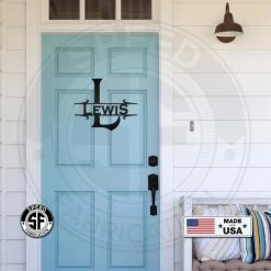 Speed Fabrication Personalized Gothic Monogram Metal Sign Home Decor & Gifts