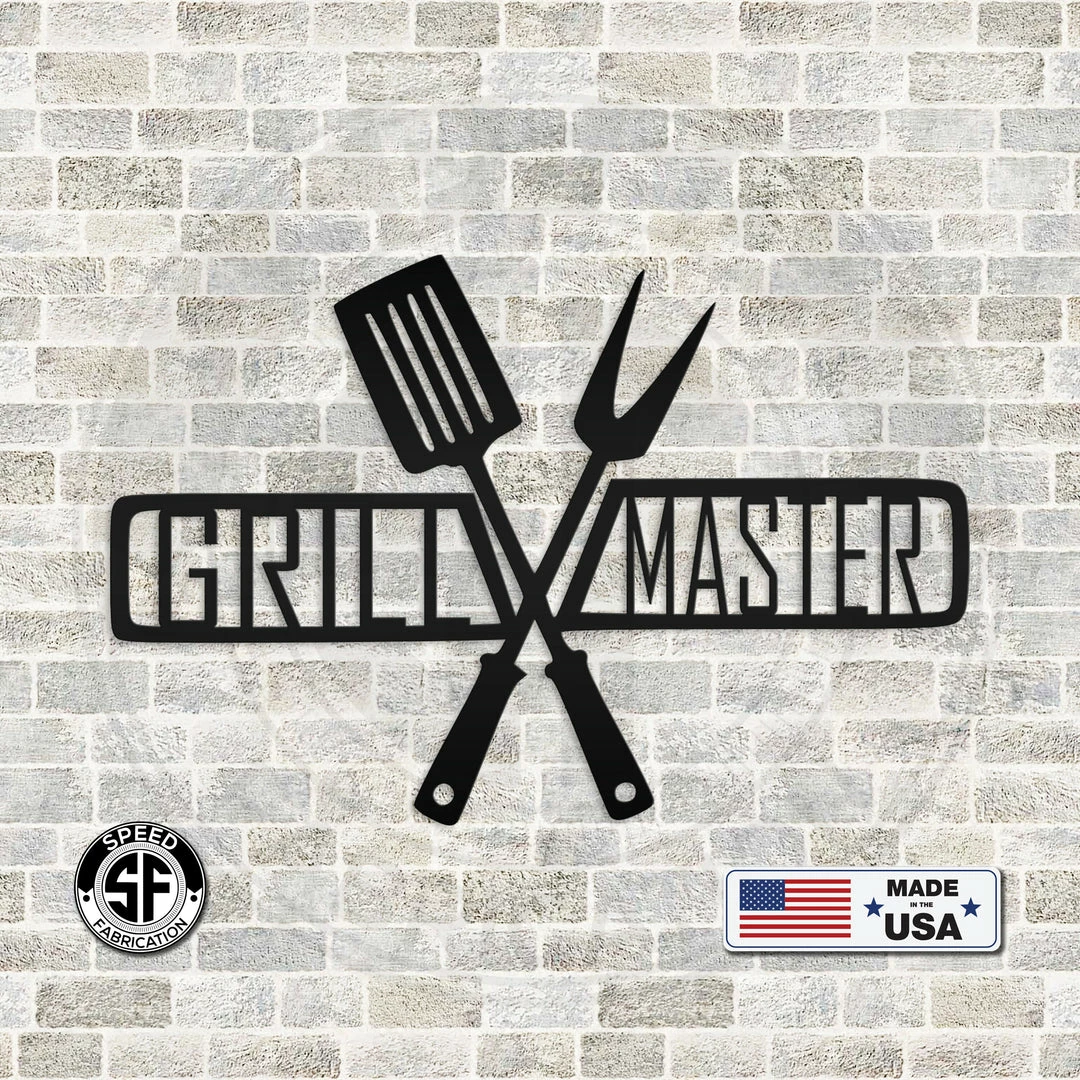 Speed Fabrication Man Cave Wall Decor Grill Master Metal Sign Father's Day Gift-Gift For Him-BBQ Sign