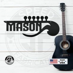 Speed Fabrication Personalized Guitar Metal Sign Home Decor & Gifts