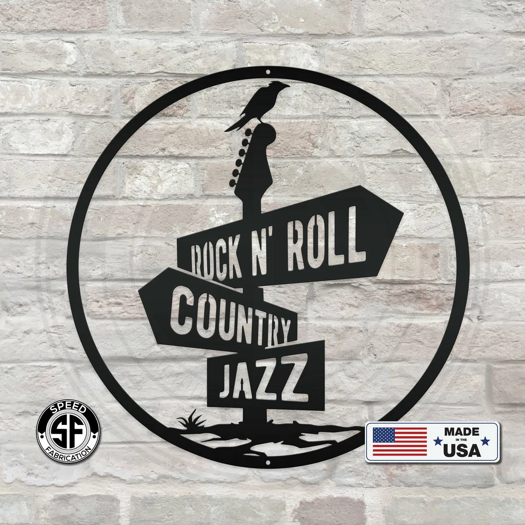 Speed Fabrication Music Genre Road Sign Board Metal Sign Man Cave Wall Decor