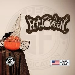 Speed Fabrication Happy Halloween Metal Sign
