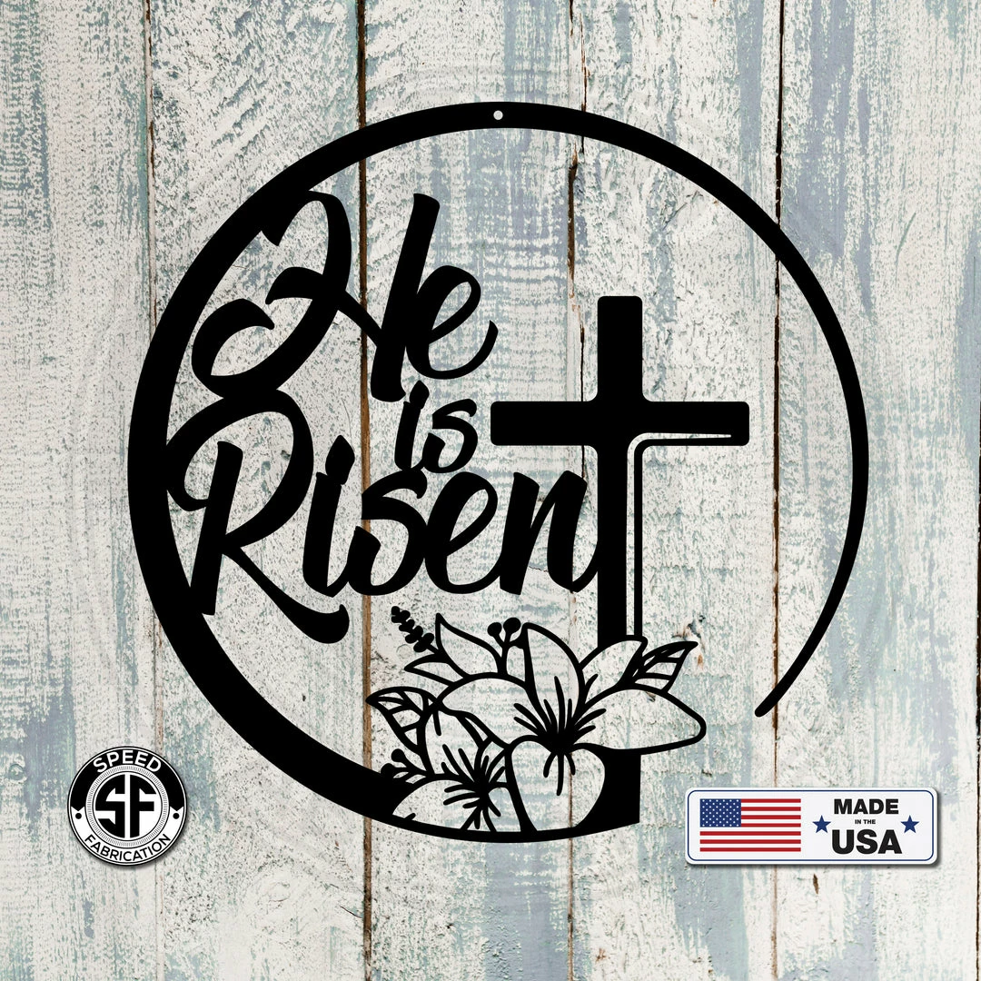 Speed Fabrication Religious Metal Signs Christian Easter Sign