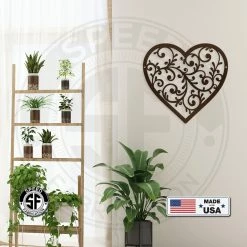 Speed Fabrication Decorative Scroll Heart Metal Sign Heart/Love Metal Signs